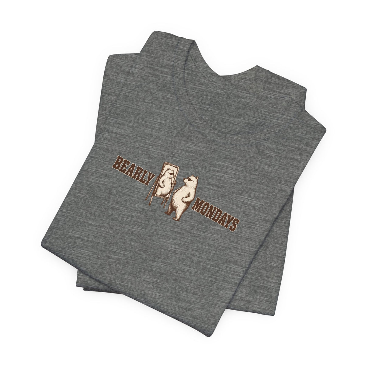 Bearly Mondays Bear in Mirror Tee