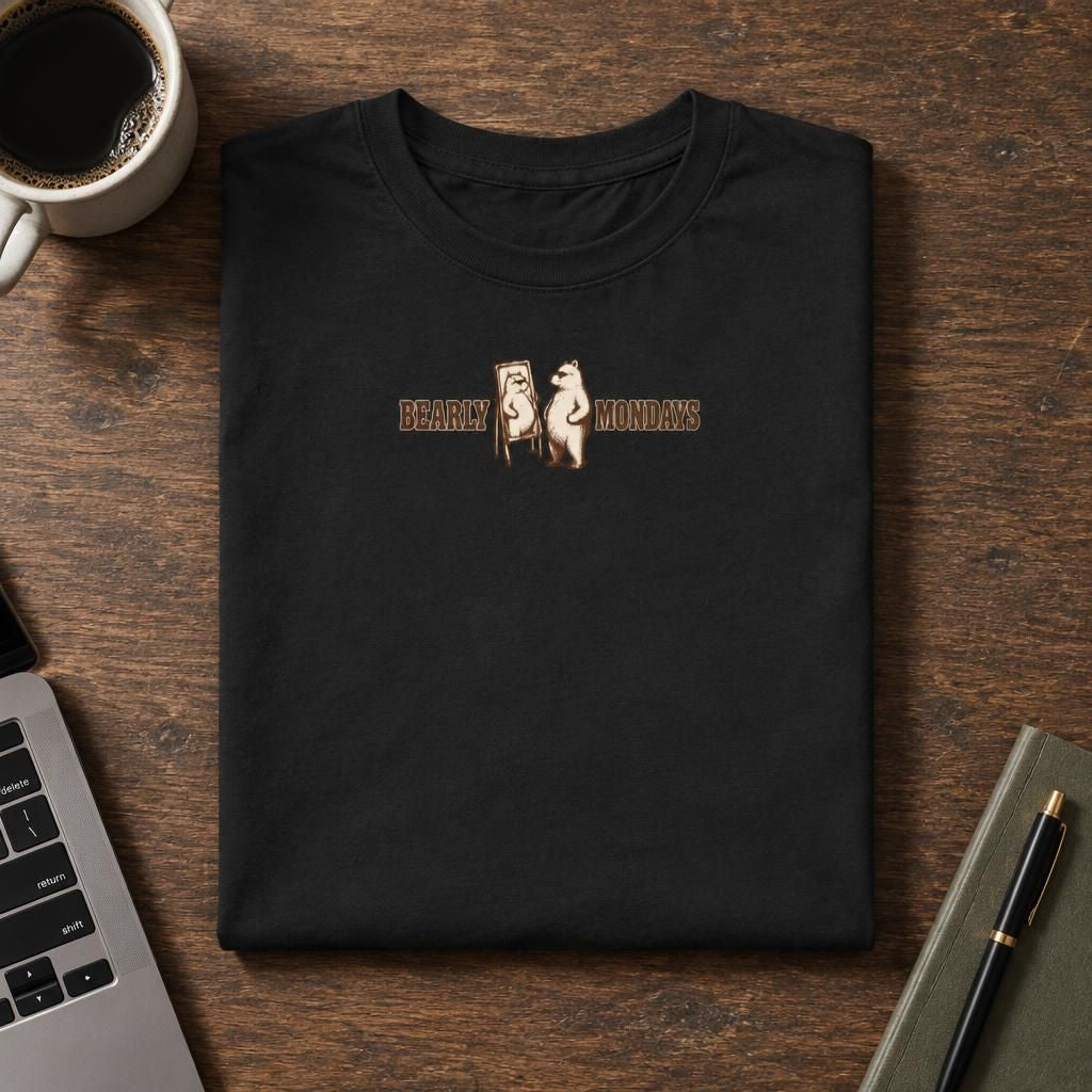 Bearly Mondays Bear in Mirror Tee
