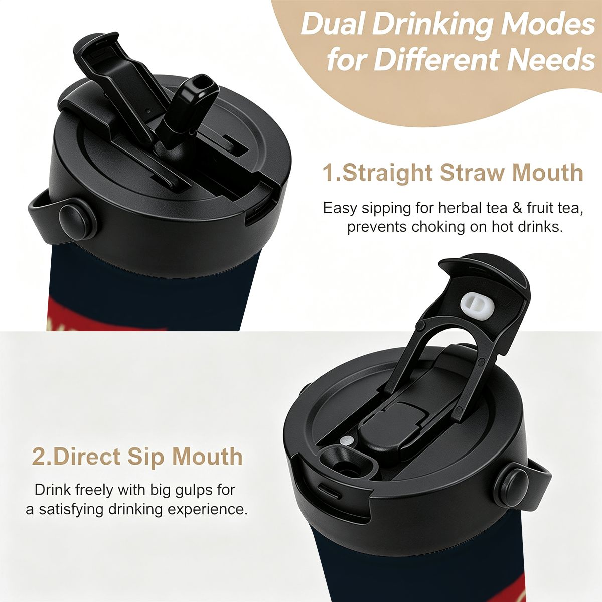 20oz Tea Infuser Tumbler Black Red and White Bold Motivational T Shirt (2)