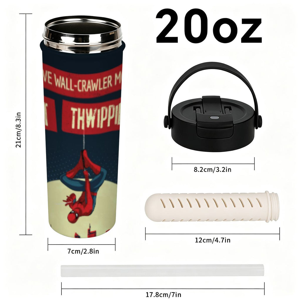 20oz Tea Infuser Tumbler Black Red and White Bold Motivational T Shirt (2)